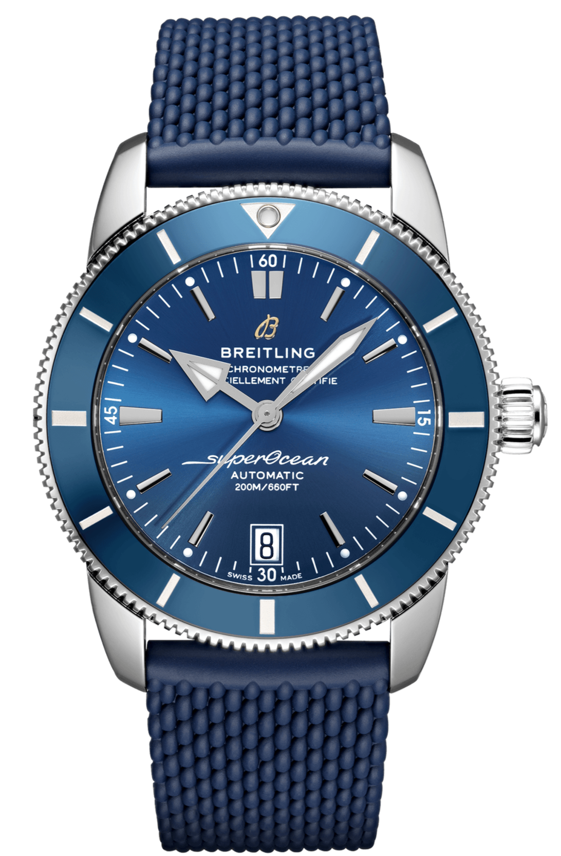 Breitling Superocean Heritage B20 Automatic 42 Blue Dial Blue Mesh Bracelet Watch for Men - AB2010161C1S1