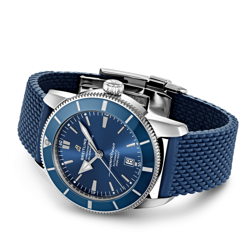 Breitling Superocean Heritage B20 Automatic 46 Blue Dial Blue Mesh Bracelet Watch for Men - AB2020161C1S1