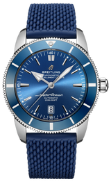 Breitling Superocean Heritage B20 Automatic 46 Blue Dial Blue Mesh Bracelet Watch for Men - AB2020161C1S1