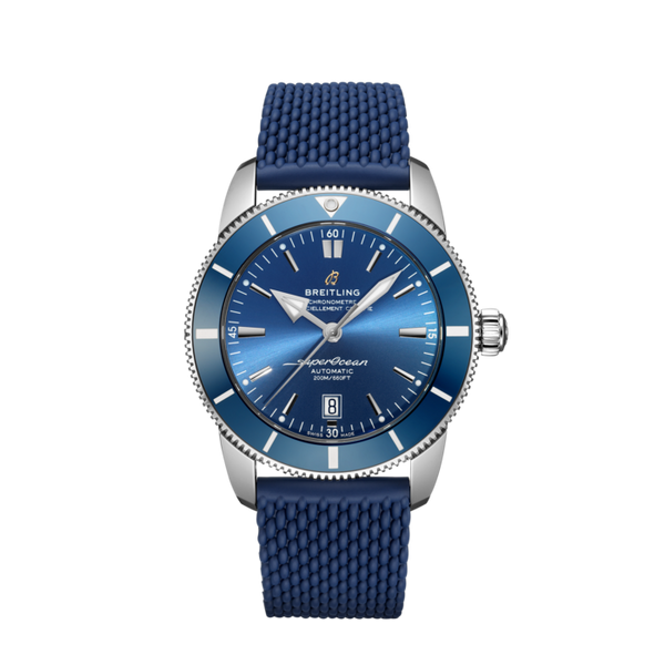 Breitling Superocean Heritage B20 Automatic 46 Blue Dial Blue Mesh Bracelet Watch for Men - AB2020161C1S1
