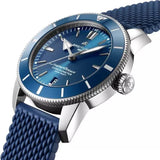 Shop Breitling Superocean Heritage II B20 44mm Blue Dial Blue Rubber Strap Mens Watch - AB2030161C1S1 in USA
