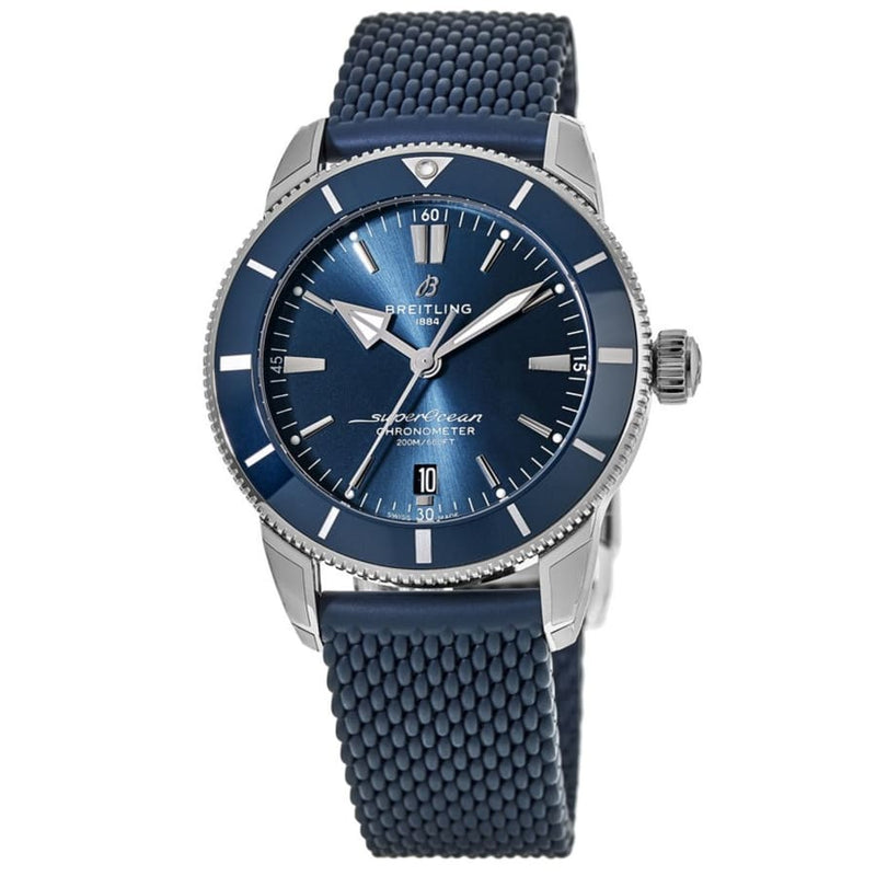 Shop Breitling Superocean Heritage II B20 44mm Blue Dial Blue Rubber Strap Mens Watch - AB2030161C1S1 in USA