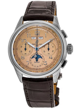 Breitling Premier B25 Datora 42 Beige Dial Brown Leather Strap Watch for Men - AB2510201K1P1