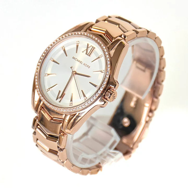 Michael Kors Whitney Quartz White Dial Rose Gold Steel Strap Watch For Women - MK6694 Buy Now By Michael Kors