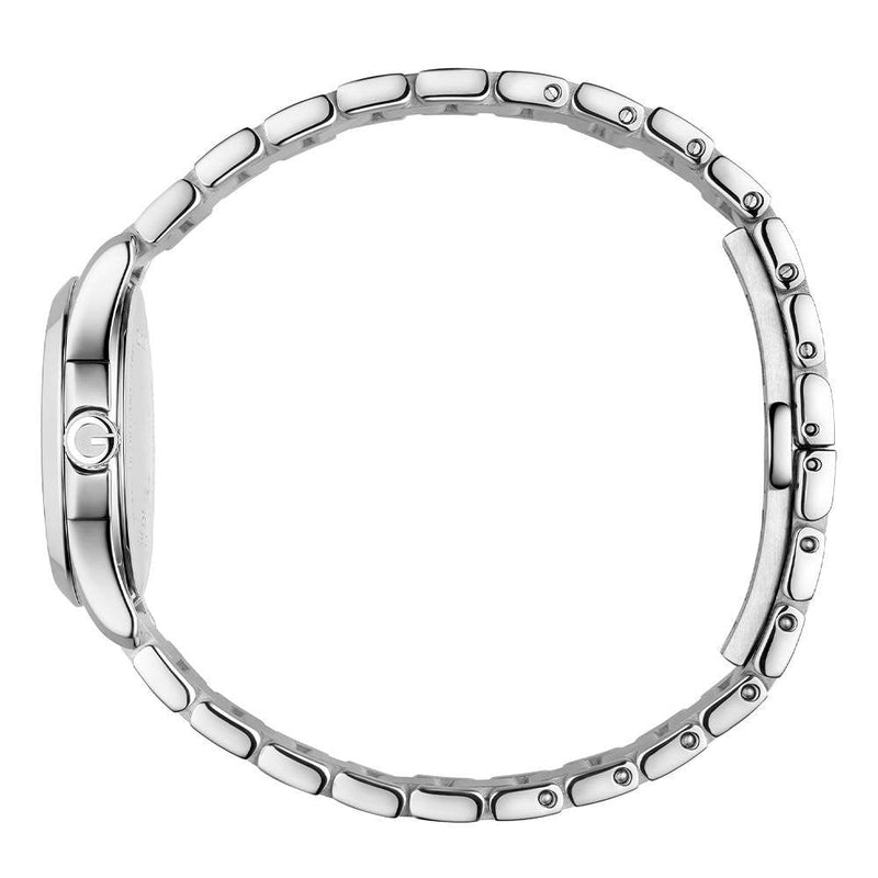 Shop Gucci G Timeless Diamonds Mother of Pearl Dial Silver Steel Strap Watch For Women - YA126542 in USA