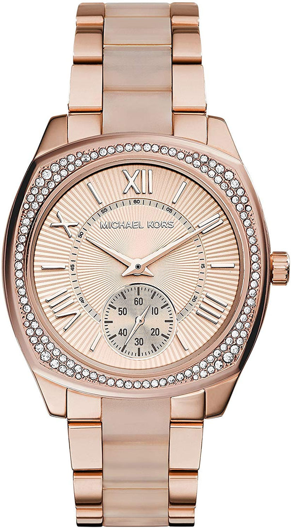 Michael Kors Bryn Rose Gold Dial Two Tone Steel Strap Watch for Women - MK6135 Buy Now By Michael Kors