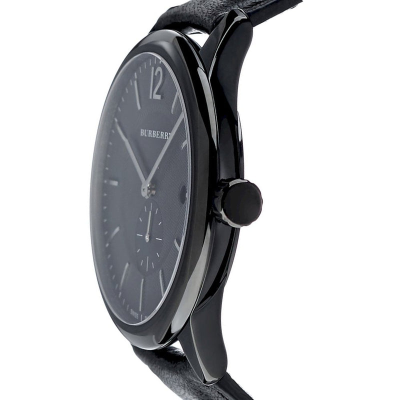 Shop Burberry The Classic Black Dial Black Leather Strap Watch for Men - BU10003 in USA