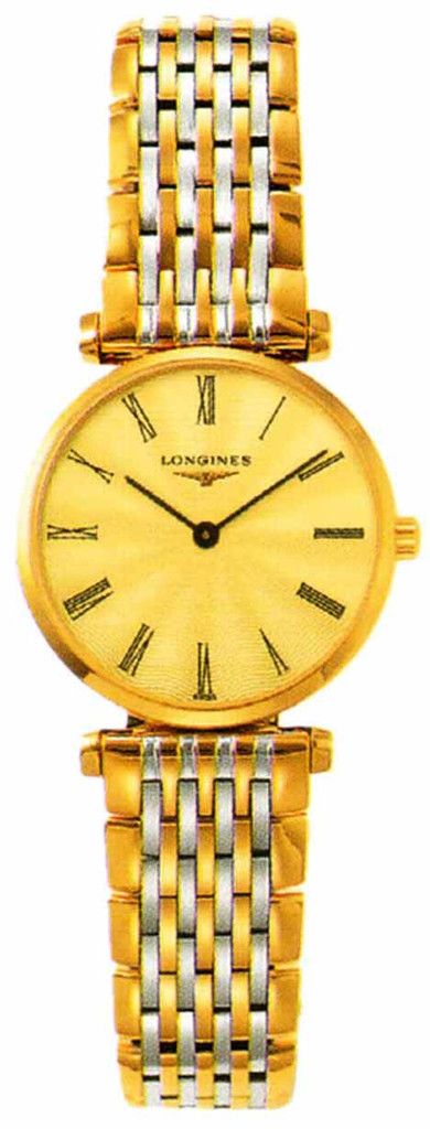 Shop Longines La Grande Classique de Longines Gold Dial Two Tone Steel Strap Watch for Women - L4.209.2.31.7 in USA
