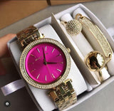 Michael Kors Darci Pink Dial Gold Steel Strap Watch for Women - MK3444 Buy Now By Michael Kors