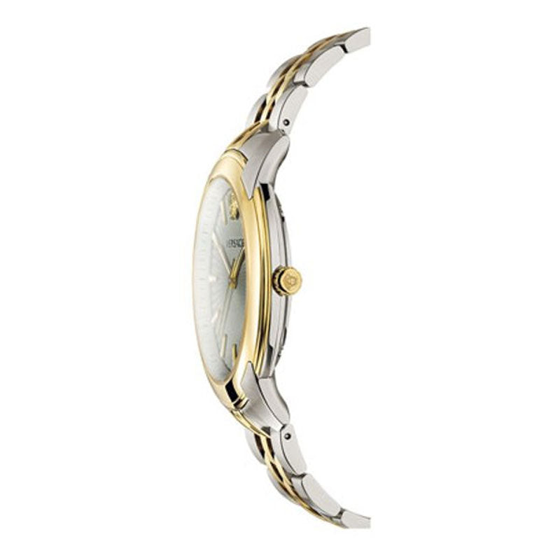 Versace V-Urban Quartz Silver Dial Two Tone Steel Strap Watch for Men - VELQ00519 Buy Now By Versace