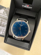 Tissot Everytime Gent Blue Dial Black Leather Strap Watch for Men - T143.410.16.041.00 Buy Now By Tissot