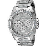 Guess Frontier Diamonds Silver Dial Silver Steel Strap Watch For Women - W1156L1 Buy Now By Guess