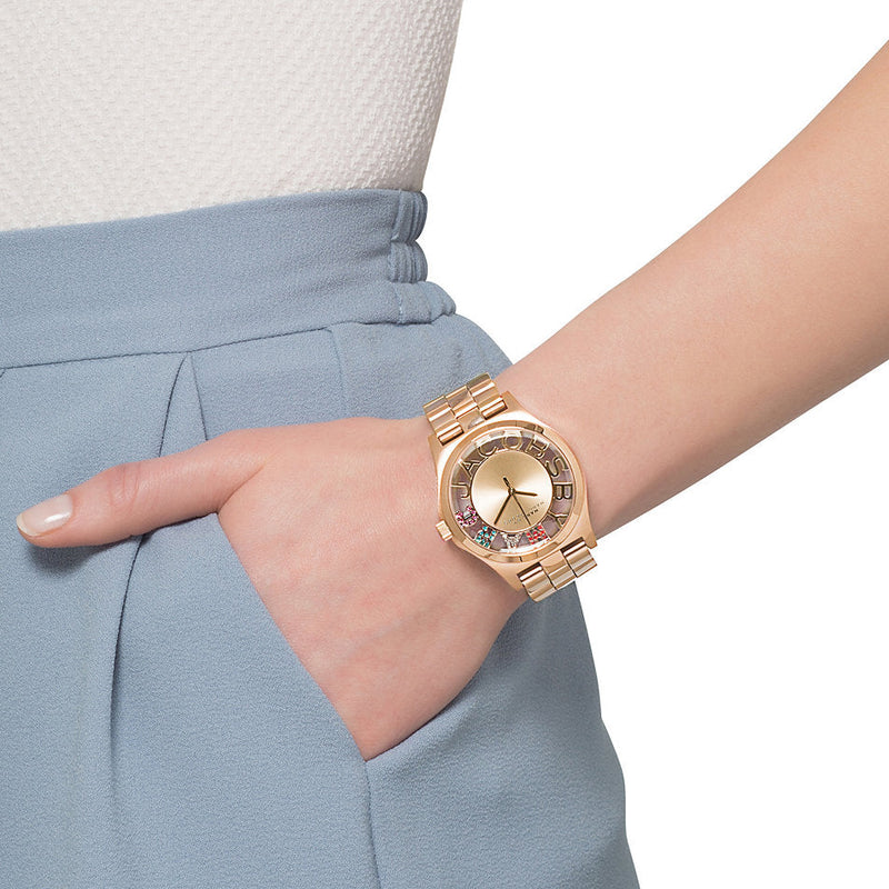 Marc Jacobs Henry Skeleton Rose Gold Dial Rose Gold Steel Strap Watch for Women - MBM3264 Buy Now By Marc Jacobs