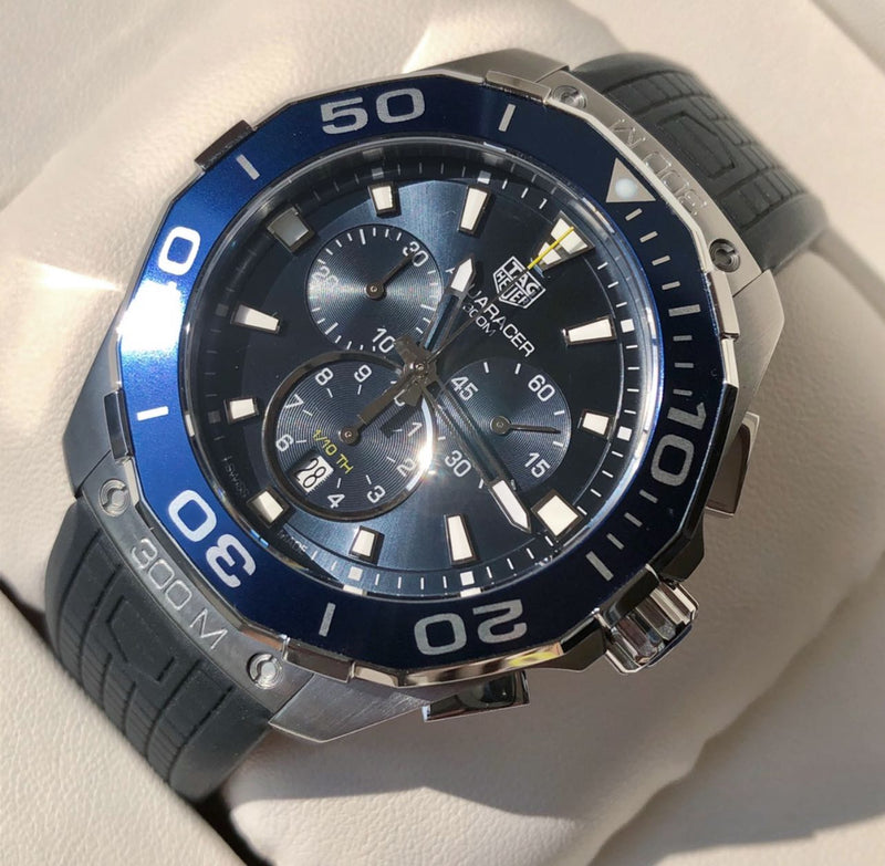 Shop Tag Heuer Aquaracer Blue Dial Watch for Men - CAY111B.FT6041 in USA