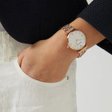 Emporio Armani Mother of Pearl Dial Rose Gold Steel Strap Watch For Women - AR11110 Buy Now By Emporio Armani