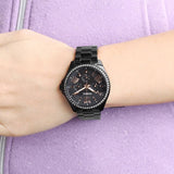 Fossil Cecile Multi Function Crystals Black Dial Black Steel Strap Watch for Women - AM4522 Buy Now By Fossil