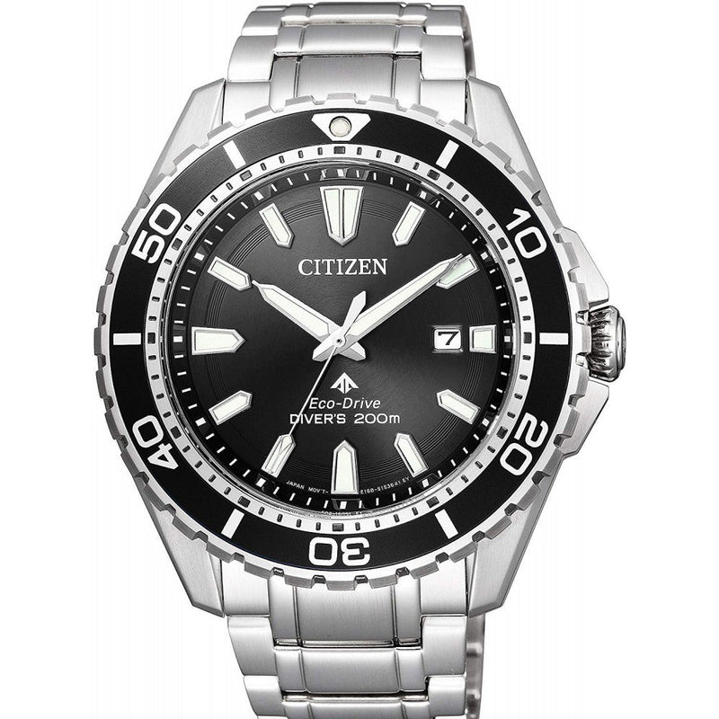 Citizen Promaster Diver Chronograph Black Dial Silver Steel Strap Watch For Men - BN0190-82E Buy Now By Citizen