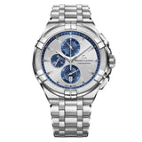 Maurice Lacroix Aikon Chronograph Silver Dial Silver Steel Strap Watch for Men - AI1018-SS002-131-1 Buy Now By Maurice Lacroix