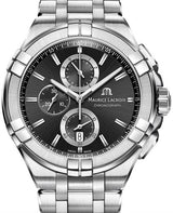 Maurice Lacroix Aikon Chronograph Black Dial Silver Steel Strap Watch for Men - AI1018-SS002-330-1 Buy Now By Maurice Lacroix