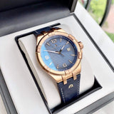 Maurice Lacroix Aikon Date Limited Edition Blue Dial Blue Leather Strap Watch For Men - AI1028-BRZ01-420-1 Buy Now By Maurice Lacroix