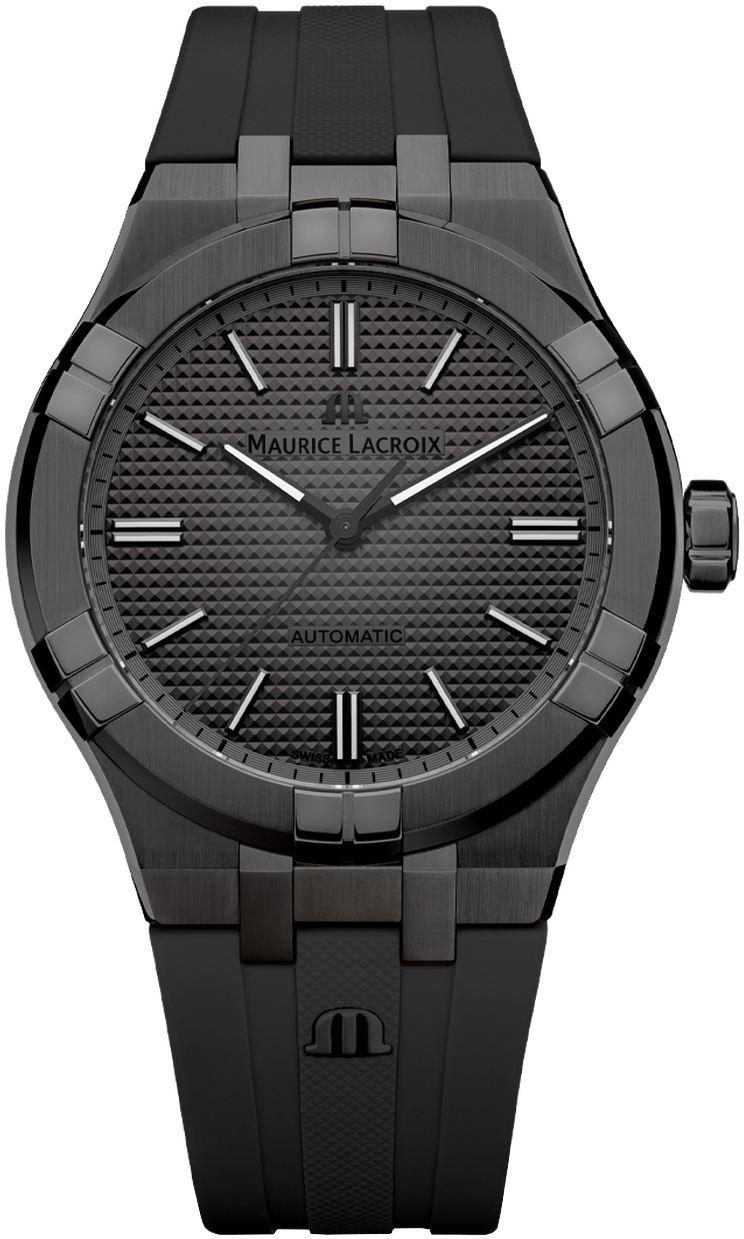Maurice Lacroix Aikon Automatic Gunmetal Dial Black Rubber Strap Watch For Men - AI6008-PVB00-330-2 Buy Now By Maurice Lacroix