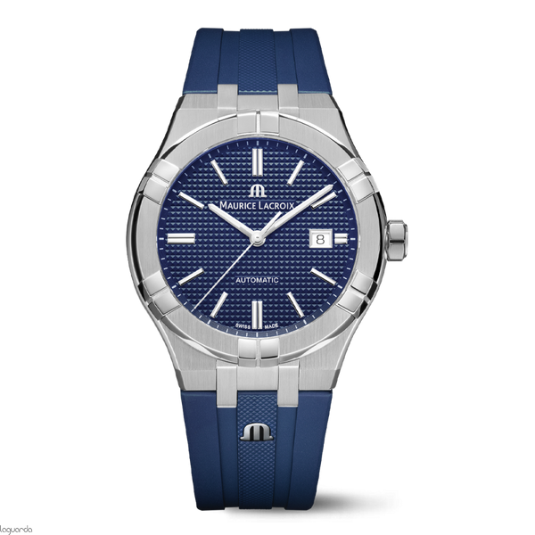 Maurice Lacroix Aikon Automatic Date Blue Dial Blue Silicone Strap Watch For Men - AI6008-SS000-430-4 Buy Now By Maurice Lacroix