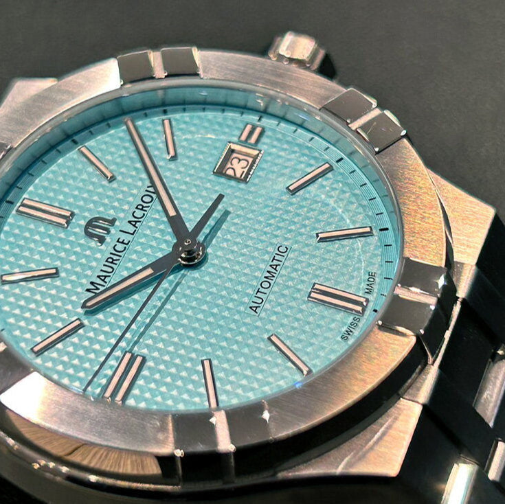 Maurice Lacroix Aikon Automatic Sky Blue Dial Silver Steel Strap Watch For Men - AI6008-SS00F-431-C Buy Now By Maurice Lacroix
