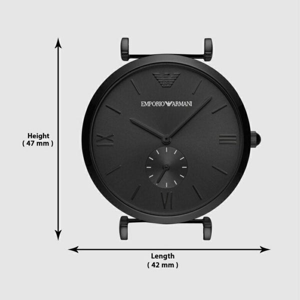 Emporio Armani Gianni T Bar Analog Black Dial Black Steel Strap Watch For Men - AR11299 Buy Now By Emporio Armani