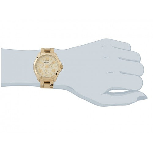Fossil Cecile Multifunction Champagne Dial Gold Steel Strap Watch for Women - AM4510 Buy Now By Fossil