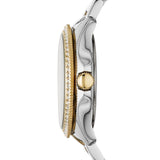 Fossil Cecile White Dial Two Tone Steel Strap Watch for Women - AM4543 Buy Now By Fossil