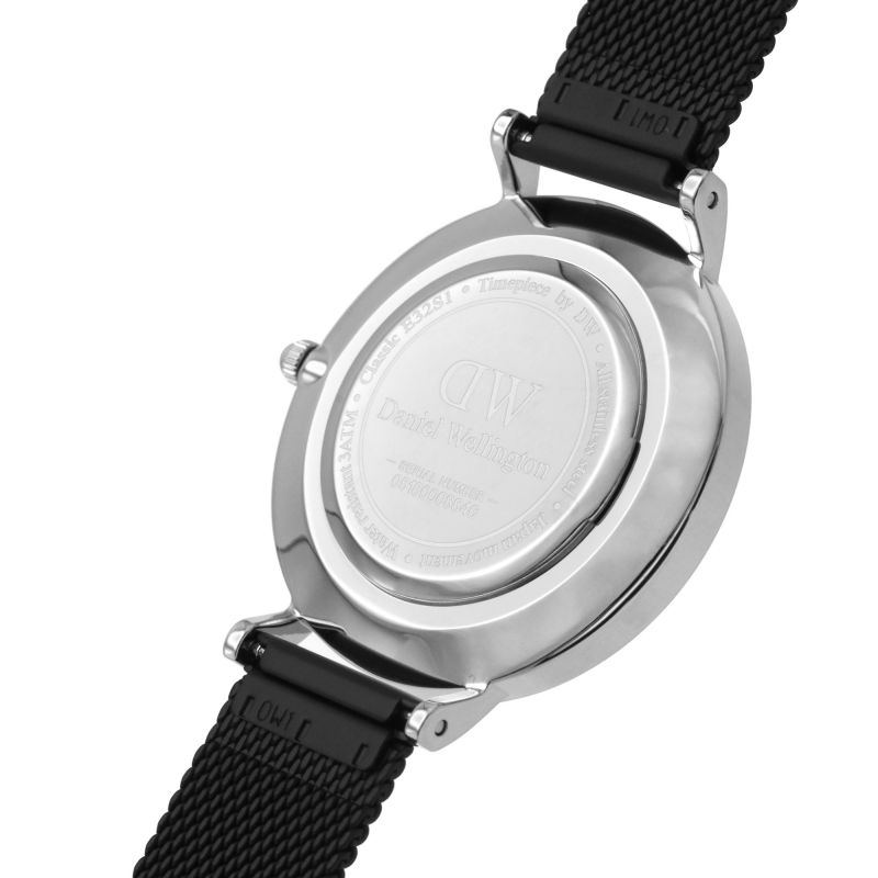 Daniel Wellington Petite Ashfield Black Dial Black Mesh Strap Watch For Women - DW00100202 Buy Now By Daniel Wellington