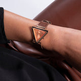 Guess Fame Quartz Rose Gold Dial Brown Leather Strap Watch For Women - GW0548L2 Buy Now By Guess
