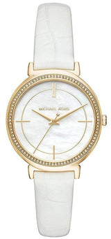 Michael Kors Cinthia Mother of Pearl Dial White Leather Strap Watch for Women - MK2662 Buy Now By Michael Kors