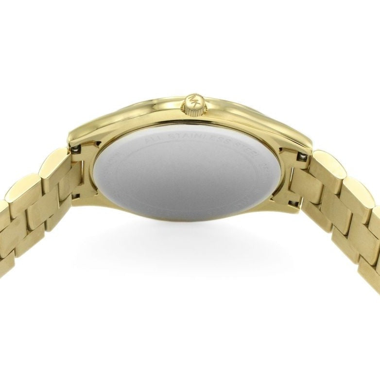 Michael Kors Slim Runway Gold Dial Gold Steel Strap Watch for Women - MK3335 Buy Now By Michael Kors