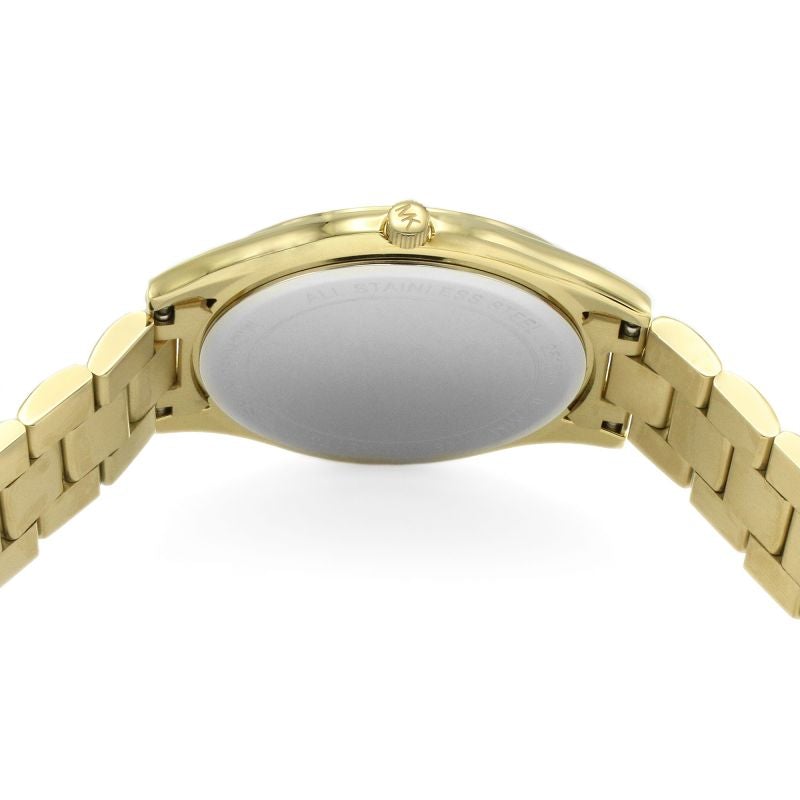 Michael Kors Slim Runway Green Dial Gold Steel Strap Watch for Women - MK3435 Buy Now By Michael Kors