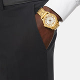 Versace Code Quartz Silver Dial Gold Steel Strap Watch For Men - VEPO00420 Buy Now By Versace