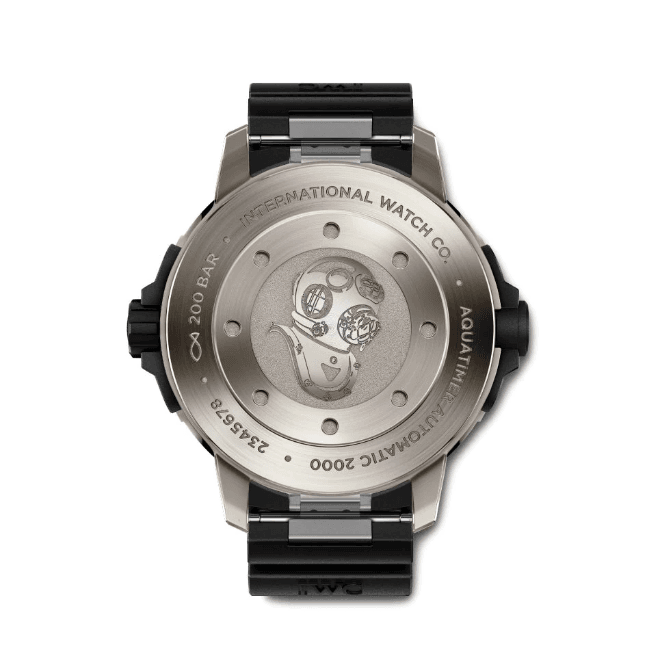 IWC Aquatimer Automatic 2000 Black Dial Black Rubber Strap Watch for Men - IW358001 Buy Now By IWC