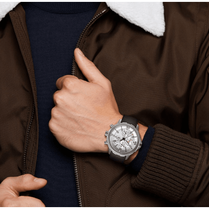 Shop IWC Aquatimer Chronograph White Dial Black Rubber Strap Watch for Men - IW376801 in USA