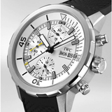 Shop IWC Aquatimer Chronograph White Dial Black Rubber Strap Watch for Men - IW376801 in USA