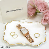 Emporio Armani Gioia Quartz Mother of Pearl Dial Rose Gold Steel Strap Watch For Women - AR11389 Buy Now By Emporio Armani