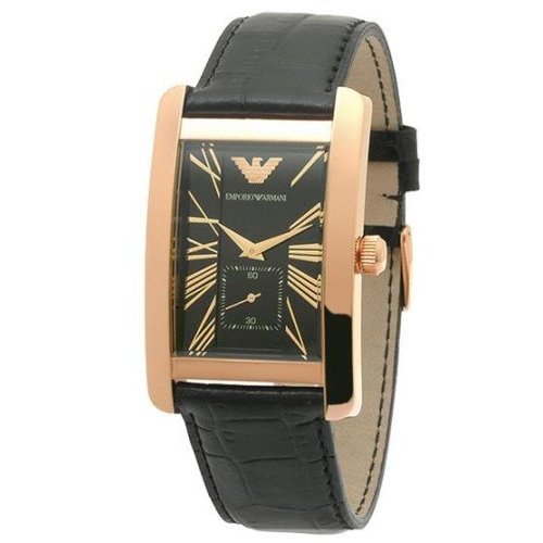 Emporio Armani Classic Black Dial Black Leather Strap Watch For Women - AR0169 Buy Now By Emporio Armani