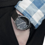 Emporio Armani Gianni Quartz Black Dial Black Leather Strap Watch For Men - AR0382 Buy Now By Emporio Armani