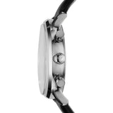 Emporio Armani Gianni White Dial Black Leather Strap Watch For Men - AR0385