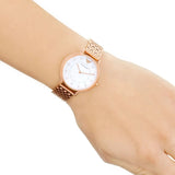 Emporio Armani Kappa Analog Mother of Pearl Dial Rose Gold Steel Strap Watch For Women - AR11006 Buy Now By Emporio Armani