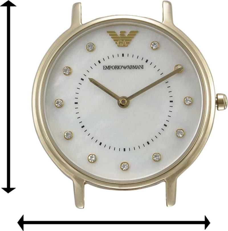 Emporio Armani Dress Analog Mother of Pearl Dial Gold Steel Strap Watch For Women - AR11007 Buy Now By Emporio Armani