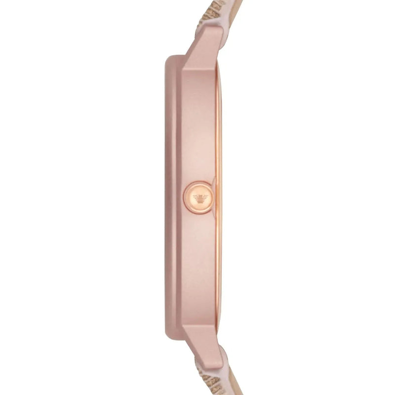 Emporio Armani Kappa Quartz Rose Gold Dial Pink Leather Strap Watch For Women - AR11010 Buy Now By Emporio Armani