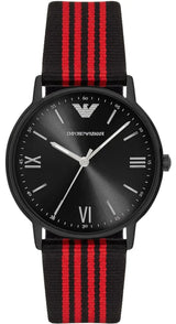 Shop Emporio Armani Kappa Black Dial Two Tone NATO Strap Watch For Men - AR11015 in USA