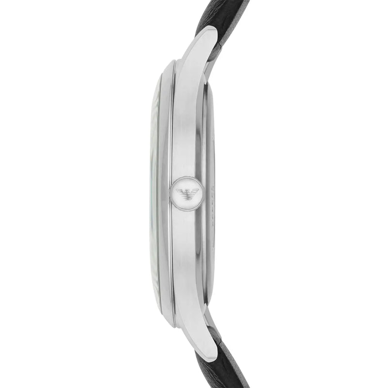 Emporio Armani Lambda Classic Quartz Black Dial Black Leather Strap Watch For Men - AR11020 Buy Now By Emporio Armani