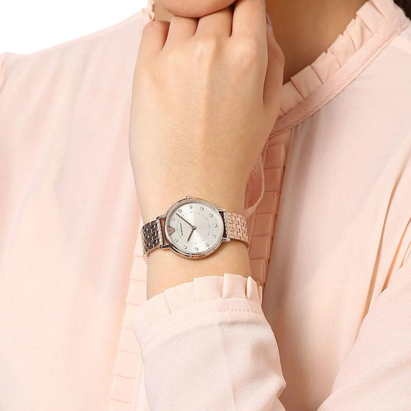 Emporio Armani Dress Quartz Rose Gold Dial Rose Gold Steel Strap Watch For Women - AR11062 Buy Now By Emporio Armani