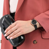 Emporio Armani Kappa Quartz Black Dial Black Leather Strap Watch For Women - AR11064 Buy Now By Emporio Armani